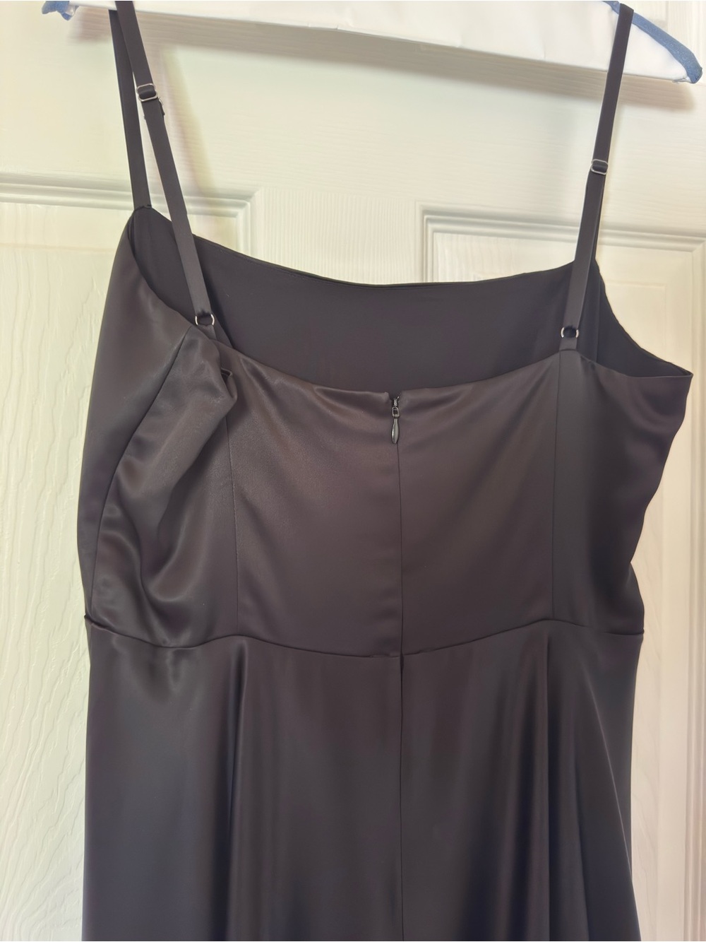 Reformation Black Satin Gracen Spaghetti-Strap Midi Dress - Picture 10 of 13